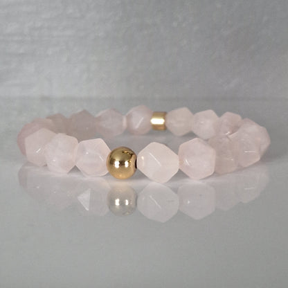 Natural Rose Quartz Crystal Bracelet