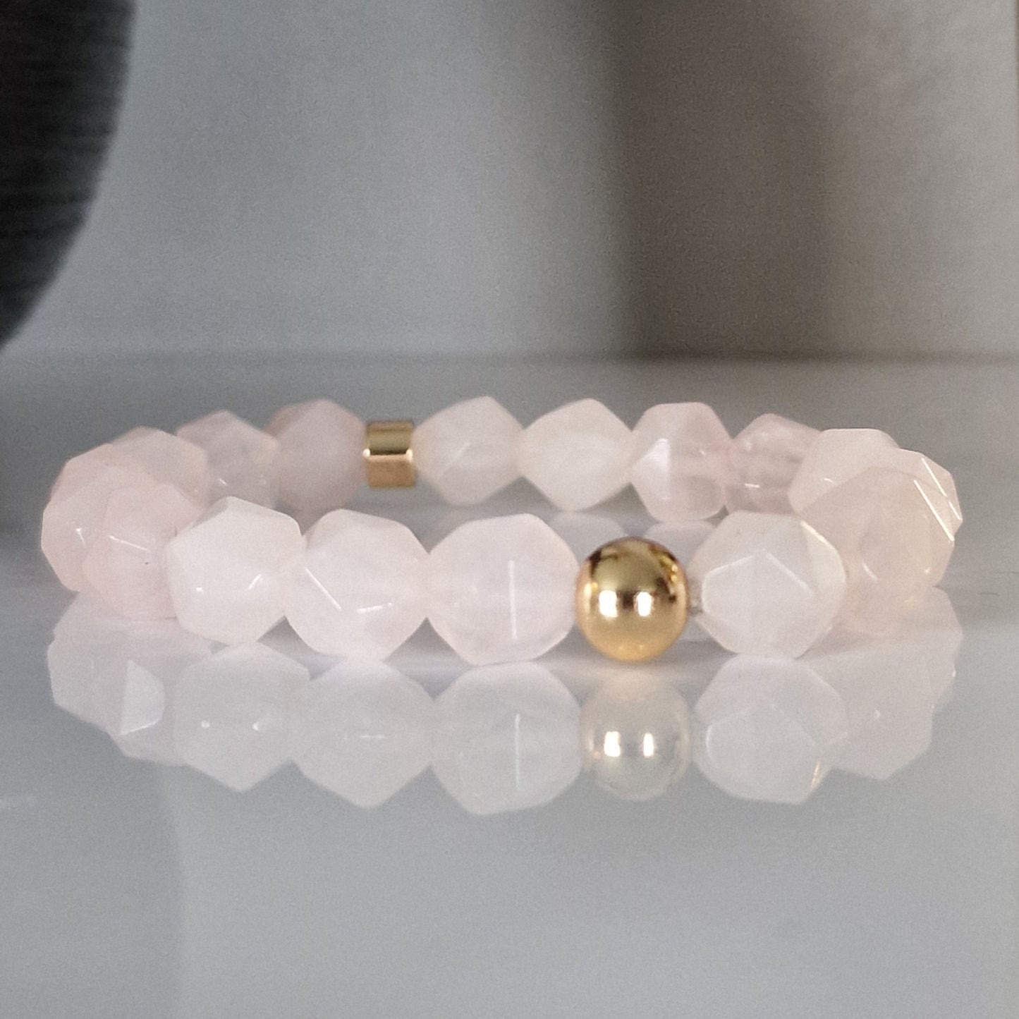 Natural Rose Quartz Crystal Bracelet