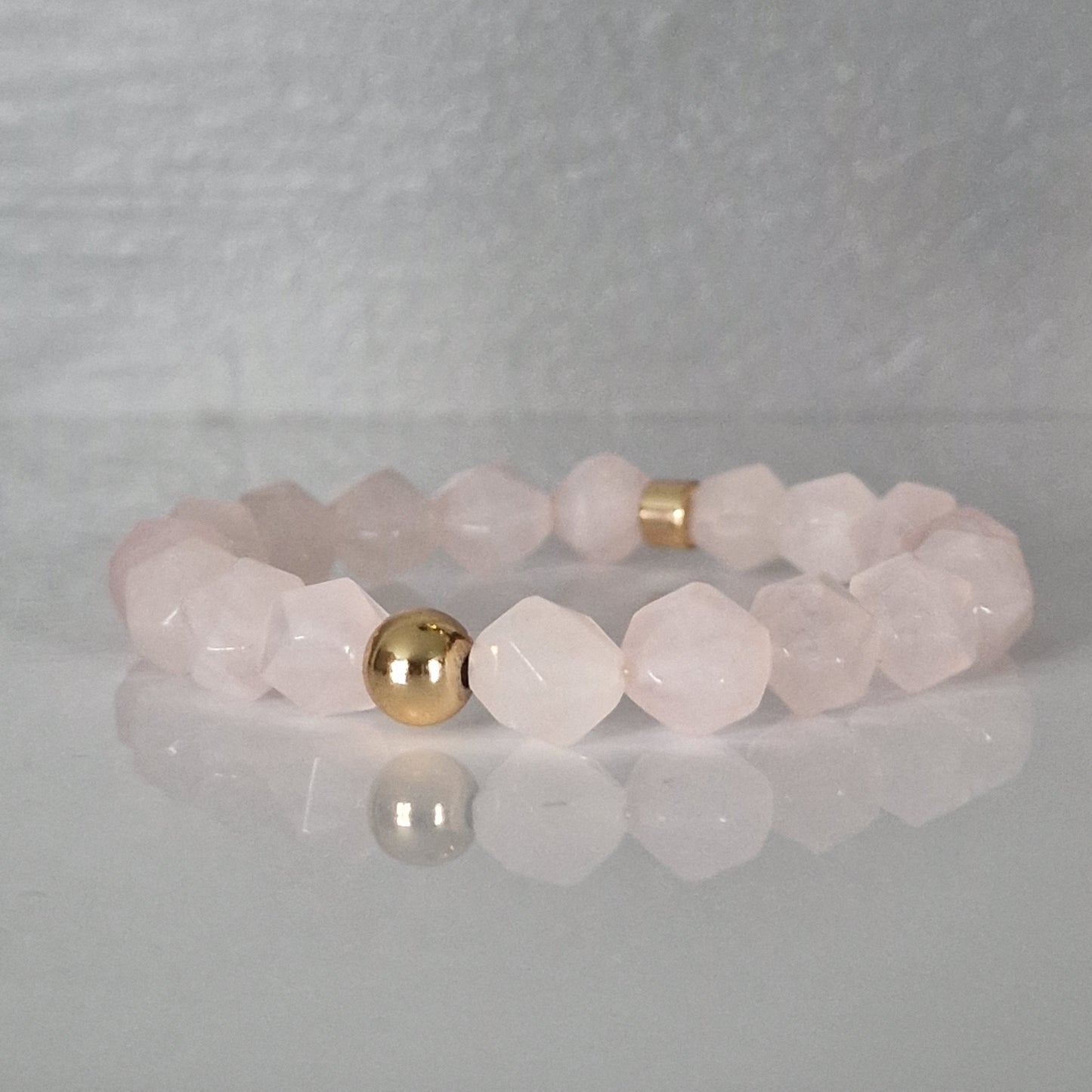 Natural Rose Quartz Crystal Bracelet
