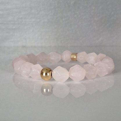 Natural Rose Quartz Crystal Bracelet