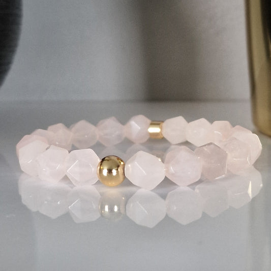 Natural Rose Quartz Crystal Bracelet